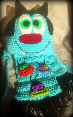 Crochet Hat and Scarf - Oggy And The Cockroaches